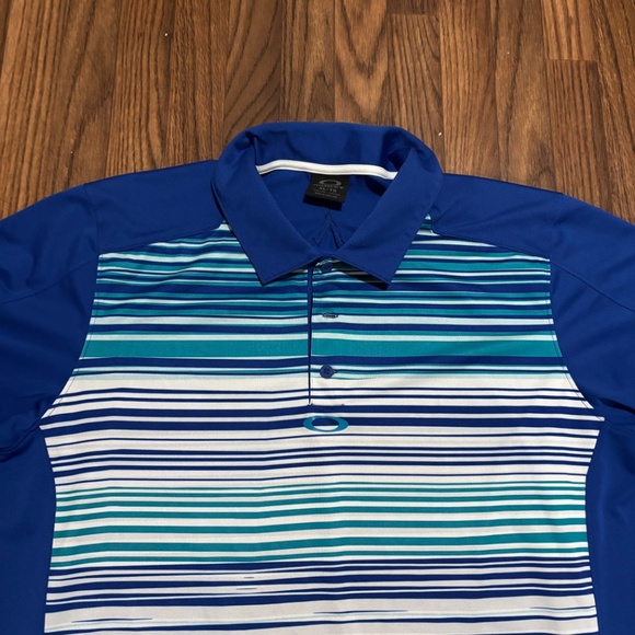 Oakley * Men’s Hydrolix Blue Striped Golf Polo Regular Fit * Size XL - Picture 7 of 11